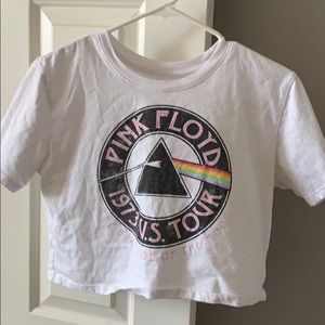 Pink Floyd Cropped White TShirt